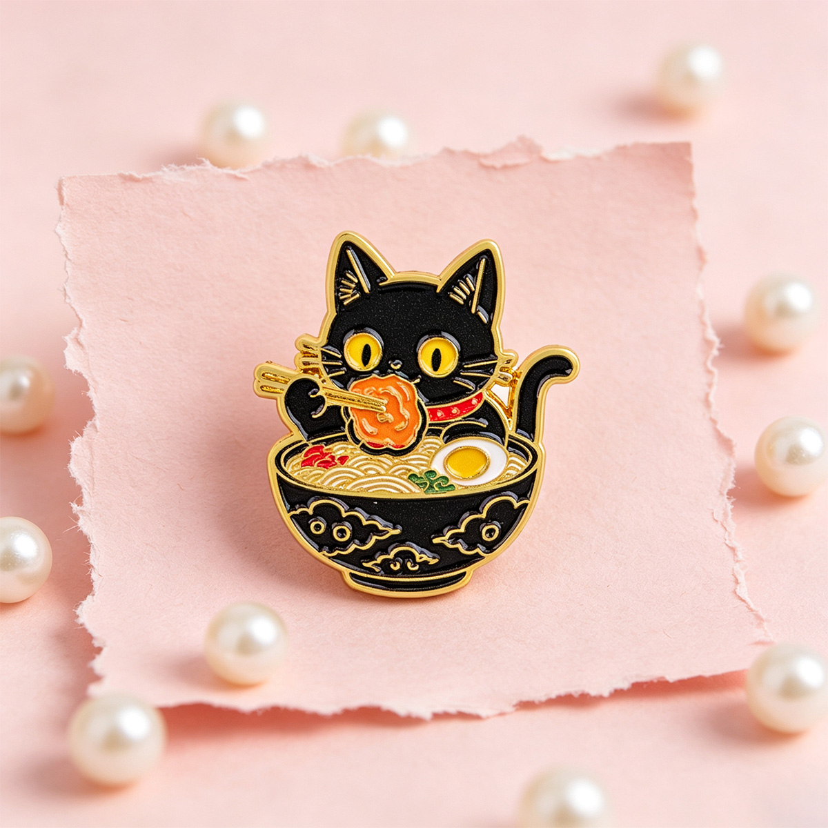 Pin Enamel Kucing Lucu, Bros K - Flower Frog Pin ulasan dan harga