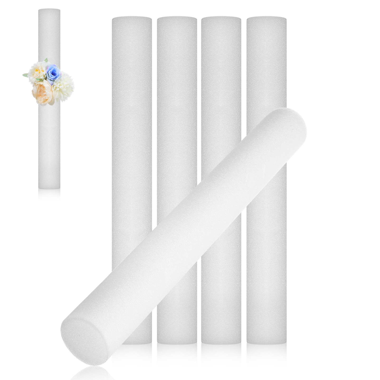 5 buah Batang Busa Putih 40 cm - Florist Flower Supply ulasan dan harga
