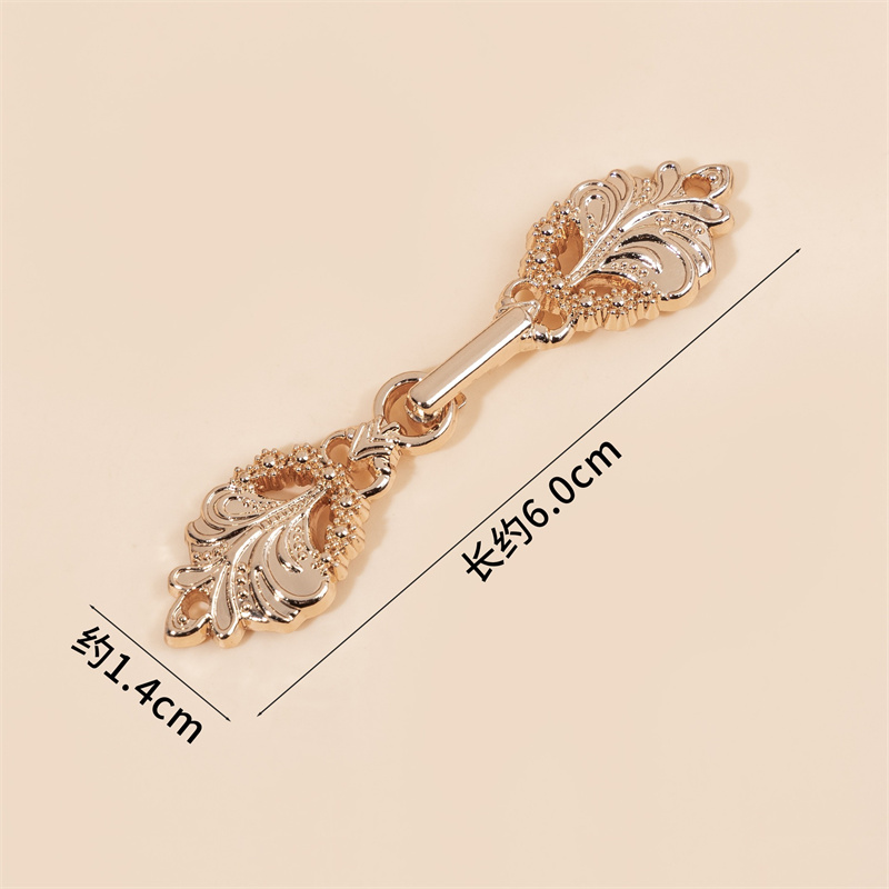 10 Pasang Kancing Logam Antik  - Flower Frog Pin ulasan dan harga