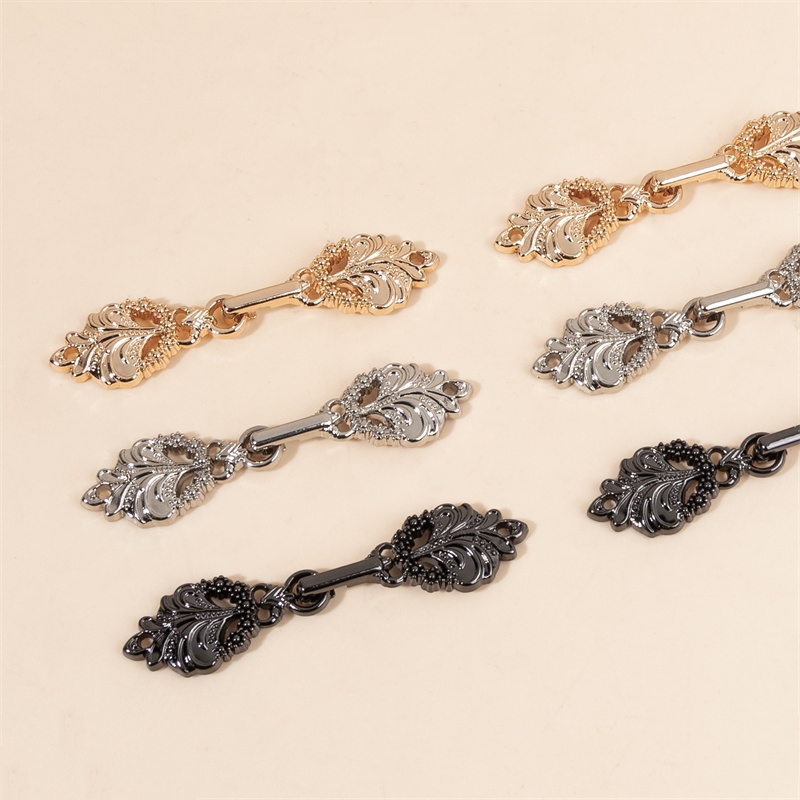 10 Pasang Kancing Logam Antik  - Flower Frog Pin ulasan dan harga