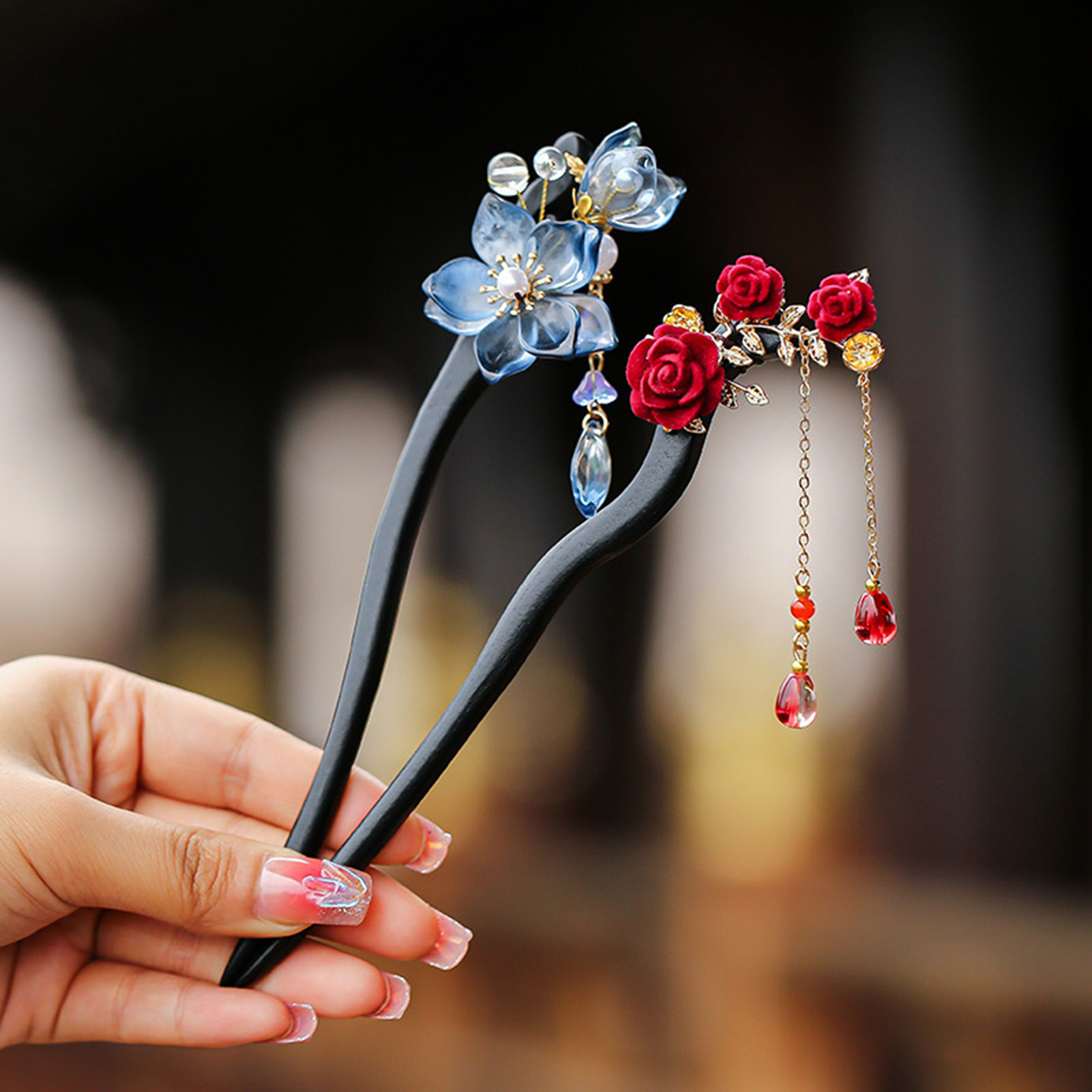Jepit Rambut Rumbai Bunga Gaya - Florist Supplies ulasan dan harga