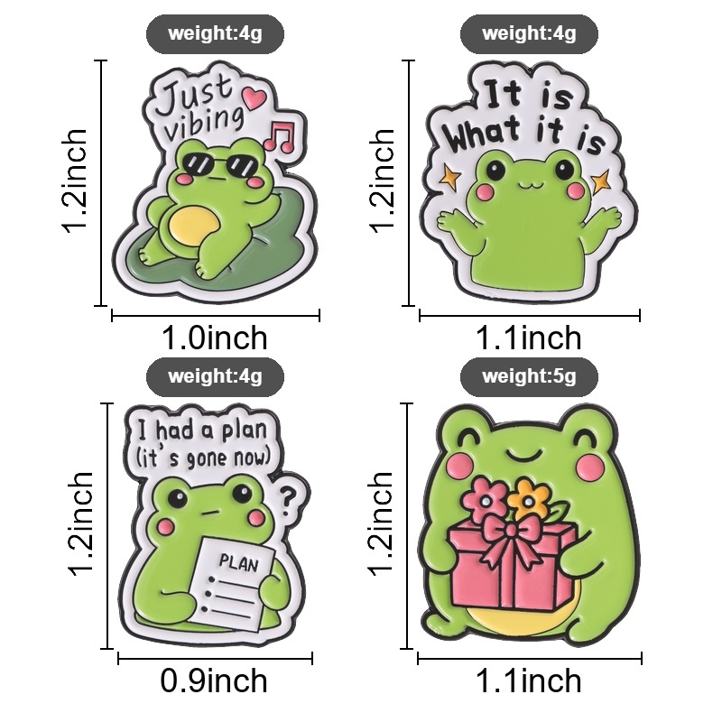 Pin Enamel Katak Teratai Musik - Flower Frog Pin ulasan dan harga