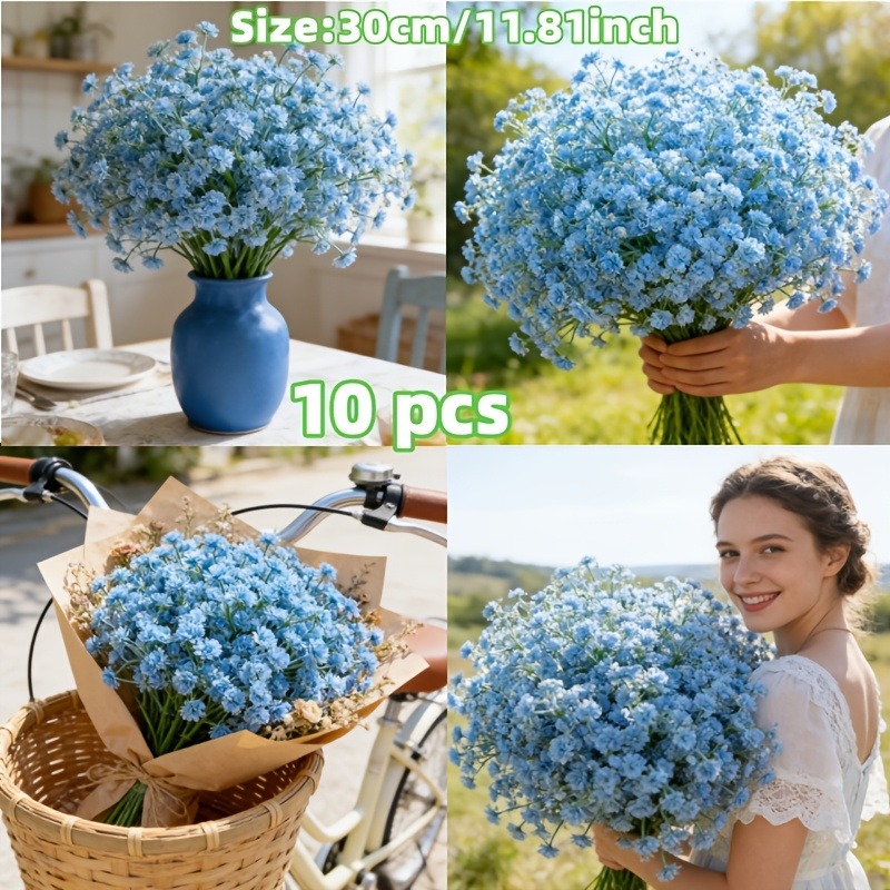 10 Buah Bunga Gypsophila Biru  - Florist Supply Bulk ulasan dan harga